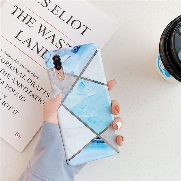 

flykylin кольцо стенд конфеты цвет мраморный чехол для huawei p20 lite p30 pro mate 20 30 задняя крышка мягкий imd силиконовый телефон jllpm