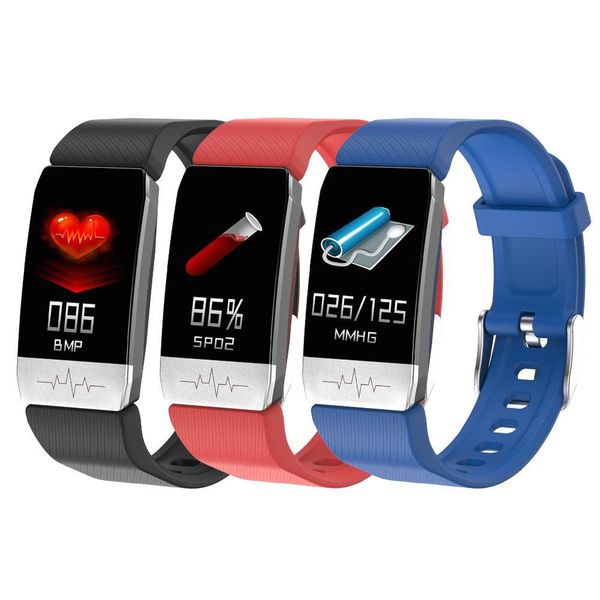 

t1 thermometer heart rate wristband intelligent watch ip67 waterproof fitns tracker