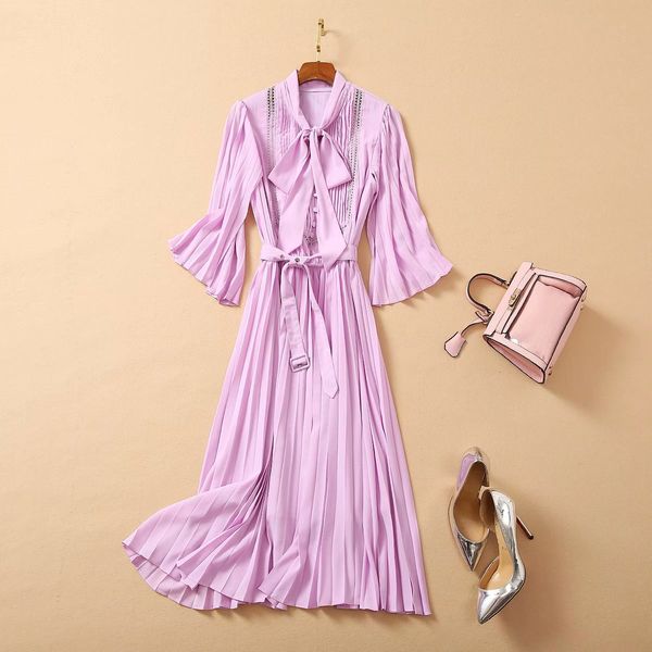 

112 2020 autumn flora dress fashion dress 3/4 sleeve crew neck flora print empire women's clothes as, White;black