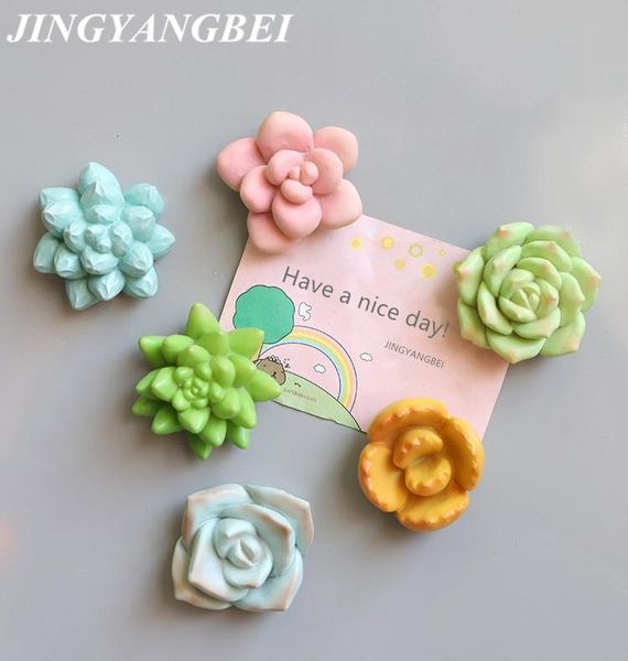 

resin fridge magnets artificial succulent plants bonsai set fake flower vase souvenir blackboard magnetic stickers