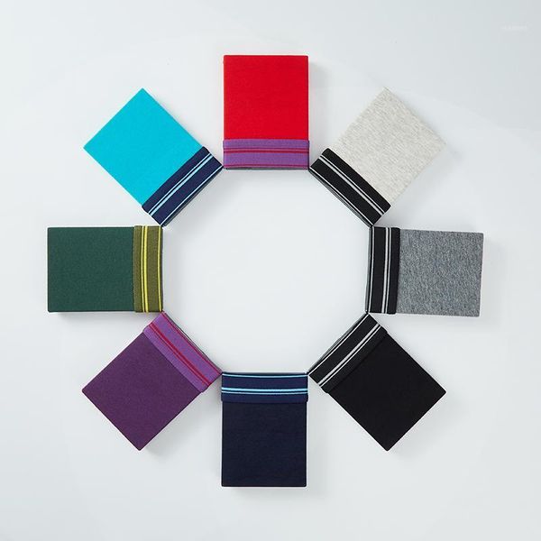 

8pcs/lot cotton male panties men's underwear boxers breathable man boxer solid underpants comfortable shorts1, Black;white