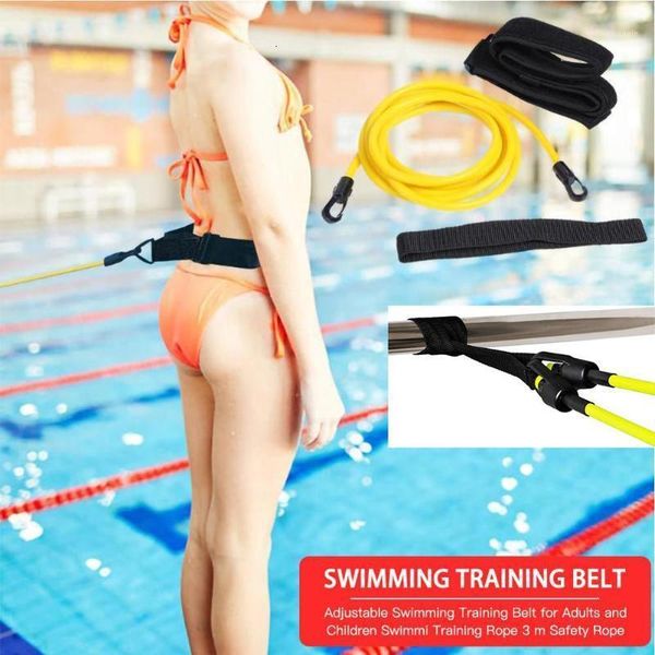 

swim training resistance elastic belt latex tubes various specifications styles kids swimmer leash safety rope exerciser1