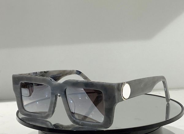 

designer square mirror sunglasses silver grey marble frame sonnenbrille men fashion sun glasses eyewear for men with box, White;black