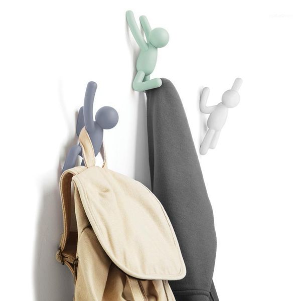 

hooks & rails frosted coating nordic creative clothes key hook strong load bearing wall hanger door porch cartoon coat rack not easy to a1
