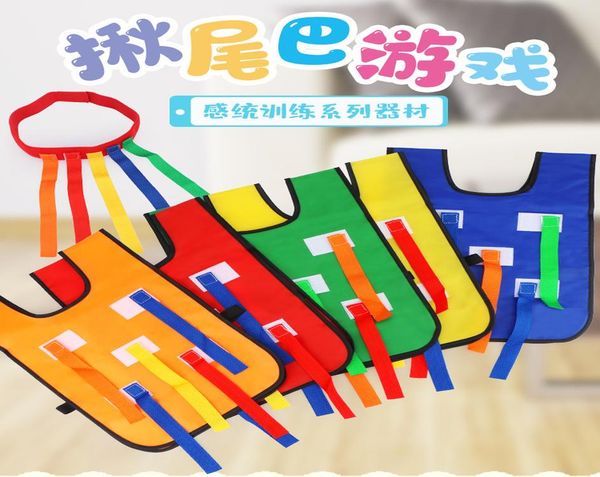 

kids outdoor funny game catching tail training waistcoat belt props for teamwork sport game toys for children kindergarten bbyvys