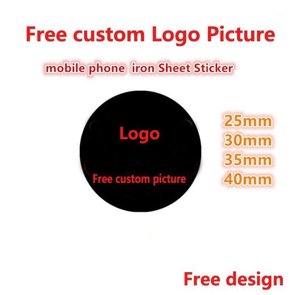 

10-100pcs custom product print logo picture mobile phone magnetic sheet car phone holder disk iron sheet patch magnetic1
