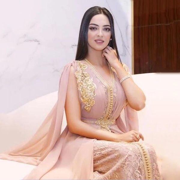 

pink moroccan caftan vestidos de fiesta heavy embroidery beads evening gown chiffon panel gold lace islamic dubai saudi arabic dresses, Black;red