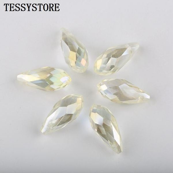 

20 шт. 8 * 17 мм заостренные воды форма форма цвет отрезанный стеклоистые кристаллические бусины свободные раскрывающие стеклянные бусины дл