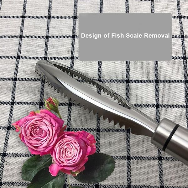

fish scale remover stainless steel sawtooth fish scaler fast scales peeling scrapper fish skin brush scraping fishing scale wmtqsb