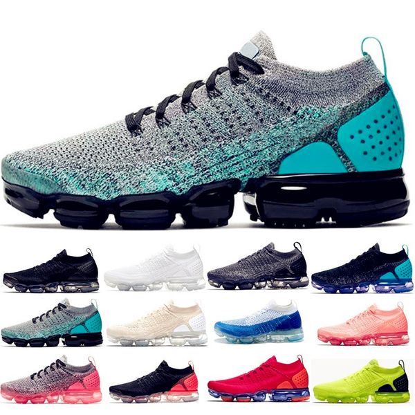 

2021 new chaussures moc 2 tn 2.0 running shoes triple black designer men women sneakers fly white knit air cushion trainers zapatos