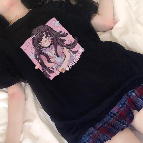

mikan tsumiki cartoon anime kawaii sweet girls japan streetwear harajuku casual ulzzang vintage loose summer women t-shirt, White