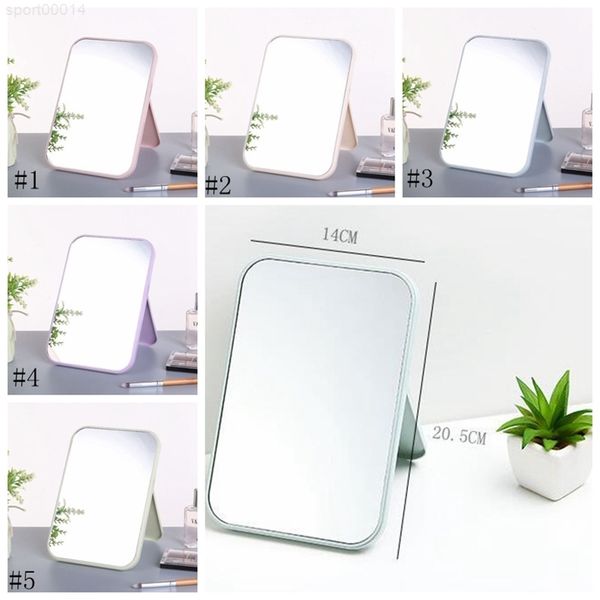 

high list makeup deskcolorful vanity folding portable large square princess mirror 20.5x 14 cm eea910-8