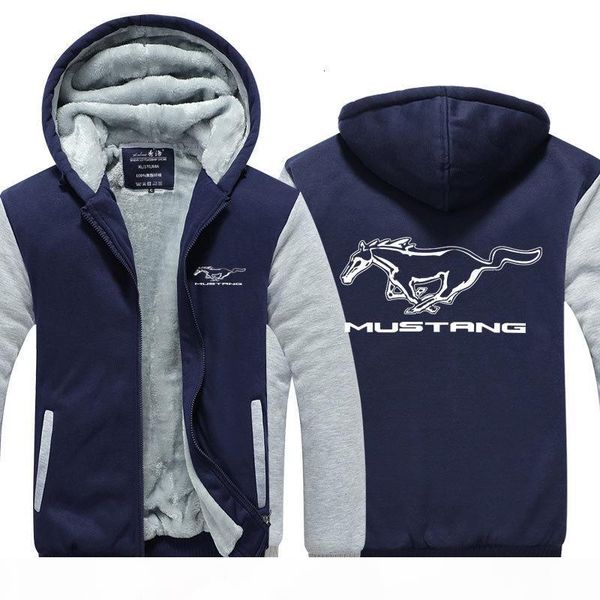 

male hoodie plus size jacket hoodies men mustang sweatshirt hoody for men thicken hooded coats y191112, Black