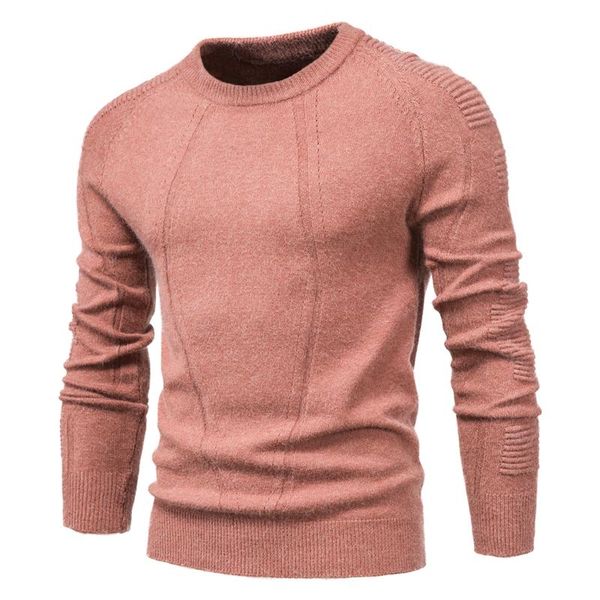 

new autumn winter pullover solid color men's sweater o-neck geometry sweater men casual fashion pull slim sweaters mens, White;black