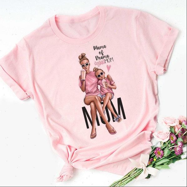 

mothers love female shirt women blouses super mama summer 2021 funny shein plus size fashion clothes harajuku pink blouse women, White