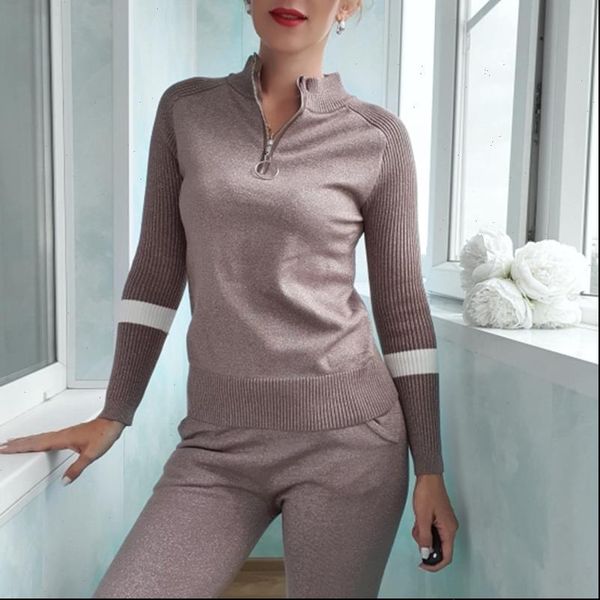 

autumn winter women pullover sweater lurex glitter outwear sport jumper knitted warm female sweater drop shipping, White;black