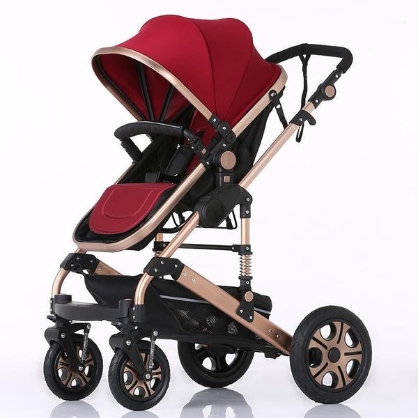 

strollers# 2021 baby stroller high landscape 3 in 1 double faced children1