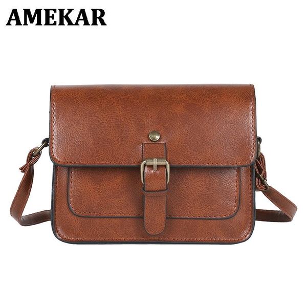 

new vintage women flap fashion casual leather shoulder bags lady crossbody messenger bag elegant envelop clutch purse