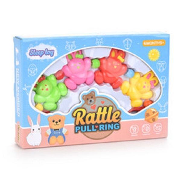 

cartoon rabbit rattle animal shape bed bell cartoon toy little baby sleep pull ring boy girl gifts