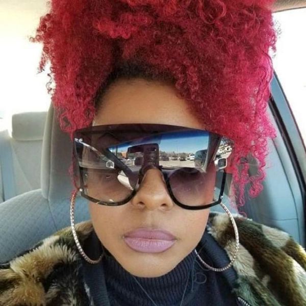 

sunglasses oversized square women 2021 brand fashion design flat red black clear lens one piece men gafas shade mirror uv400, White;black