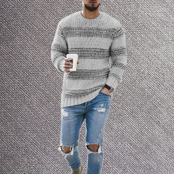 

men's sweaters men and pullovers autumn male striped long sleeve knitted sweater mens winter loose soft knitting warm o neck jumpers1, White;black