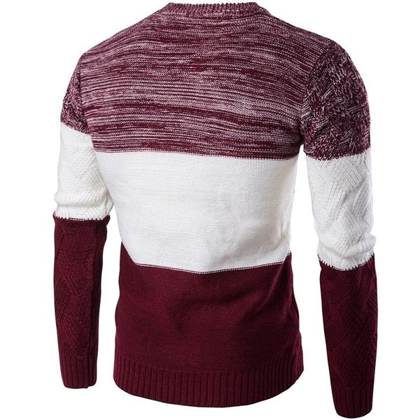 

korea sweaters pullovers men long sleeve knitted sweater 201211, White;black