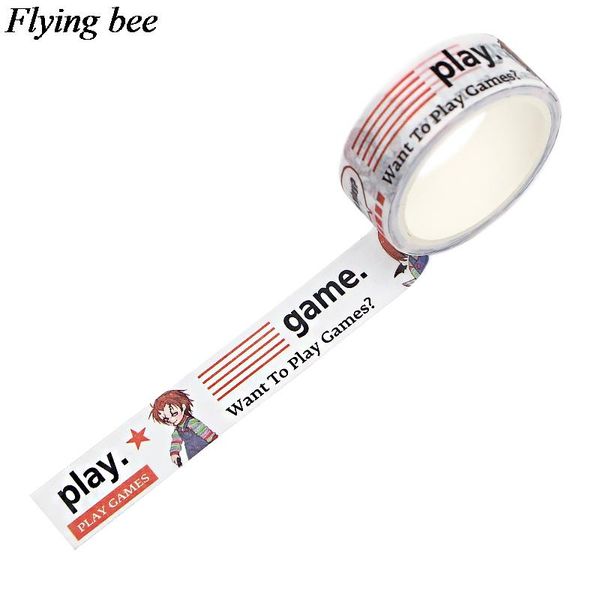 

2016 ngbee 15mmx5m ужас ужас детский wasi лента бумаги diy декоративная клей лента канцтовары ужасы cool masking ленты поставки x0742 h