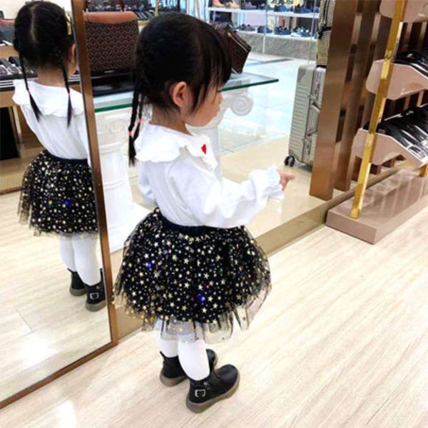 

new girls' 2019 versatile children's shawl cake princs dance pleated autumn and winter foreign sle skirt, Blue