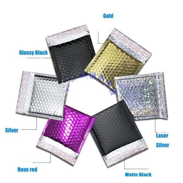 

50pcs cd/cvd packaging shipping bubble mailers gold paper padded envelopes gift bag bubble mailing envelope bag 15*13cm+4cm tjymn