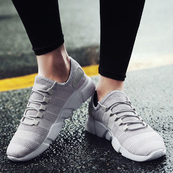 

sapatos casuais masculinos tnis outono vero malha respirvel confortvel mocassins calados deslizamento em p tamanho grande, Black