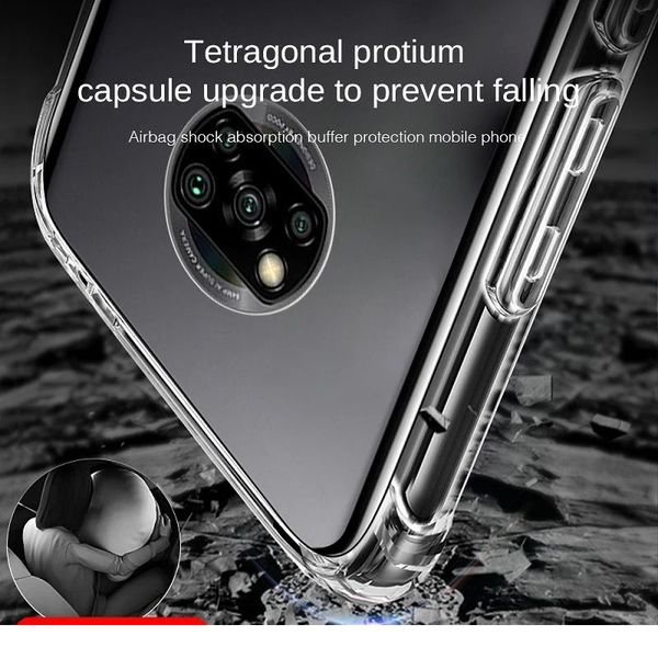 

for xiaomi poco x3 nfc shockproof tpu sile case for xiaomi poco x3 nfc f2 m2 pro pocophone f1 transparent so jllgos