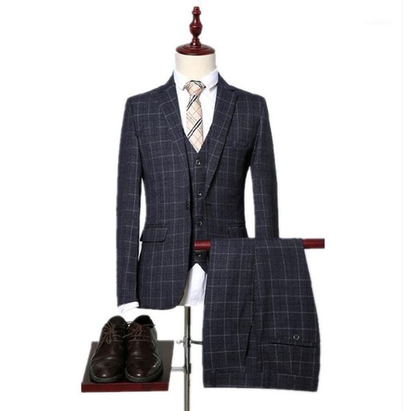 

custom plaid wedding suits men,blazer men,wedding dress,stripe men's dress suits jacket+pants+vest costume homme1, White;black