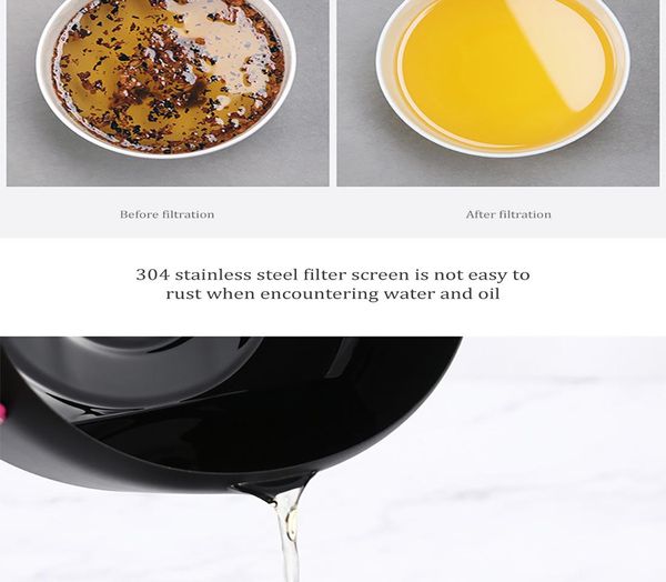 

масляный фильтр пот смазка может 1.7l из нержавеющей стали для хранения нефти может контейнер с мелкой сеткой для хранения масла для жарки п