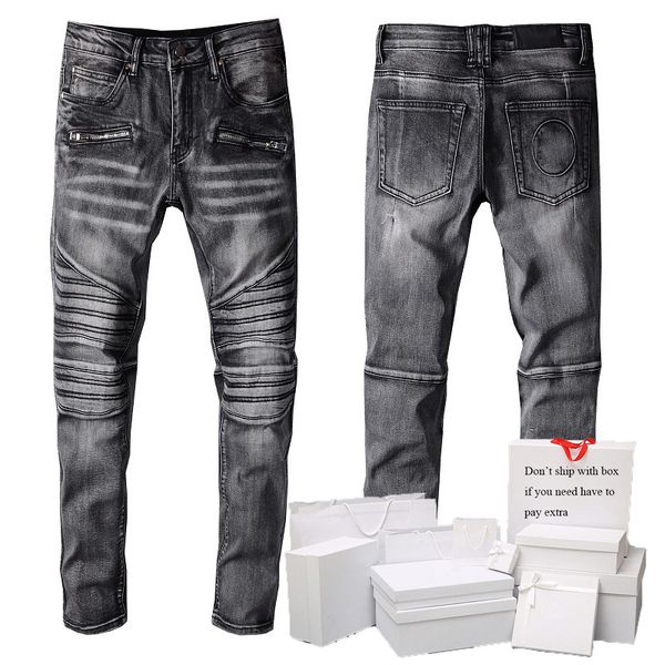 

classic mens jeans pocket long pants 2020fw streetwear striped letter b pattern mens denim pants asian plus size, Blue