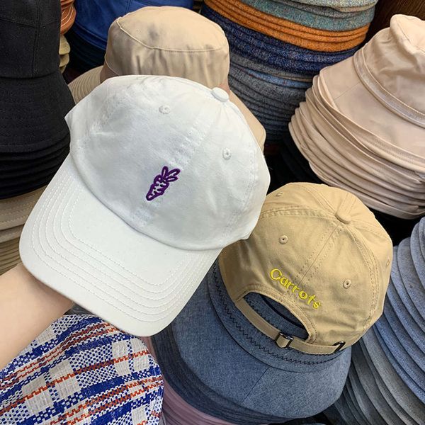 

personalized radish embroidered baseball cotton casual versatile cap men's women's lovers can be adjusted in spring and, Blue;gray
