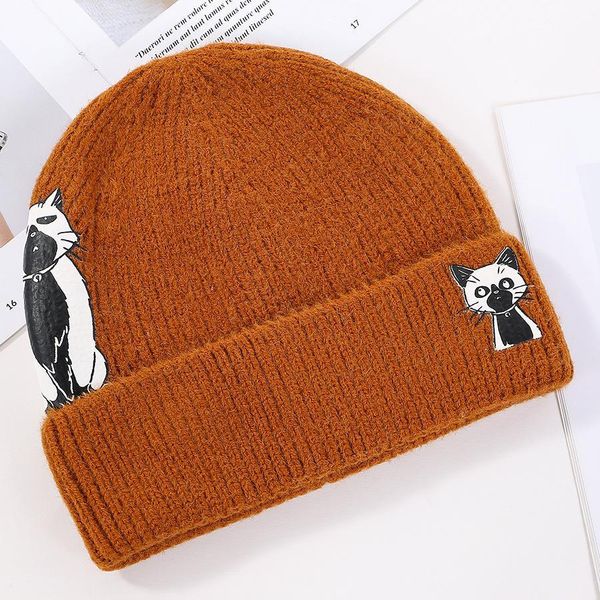 

кокк зимние шляпы для женщин узор кошка вязаная шляпа женские уха защита твердого цвета теплые шансы растягивающие шляпы капот swy sqcapw, Blue;gray