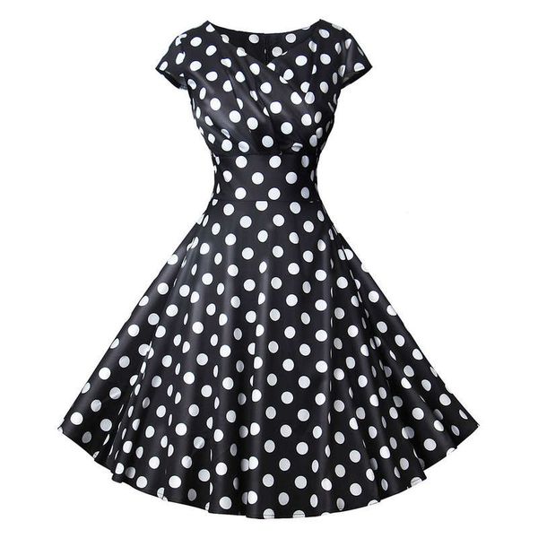 

women's hepburn printed with cocktail party drs, Black;gray