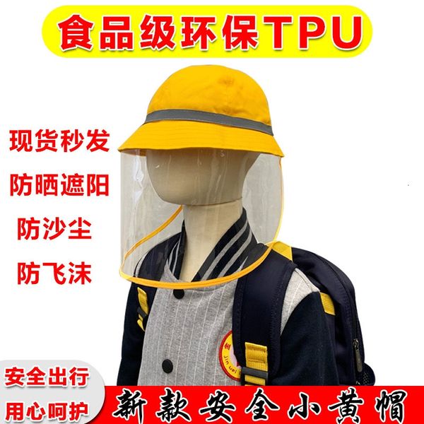

2hld5 new student small comprehensive protective mask fisherman hat children's protective baseball fisherman baseball cap cap dust and