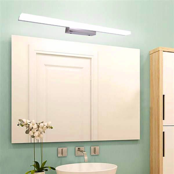 

16w 120cm new and intelligent lamp bathroom light bar silver white light high brightness lights grade material lighting