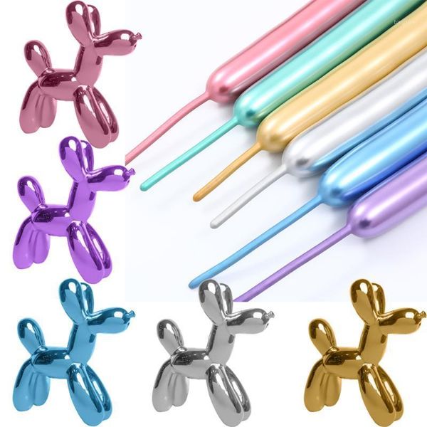 

50pcs 100pcs long new glossy metal pearl long latex balloons chrome metallic weaving balloon wedding birthday party decor balloon1