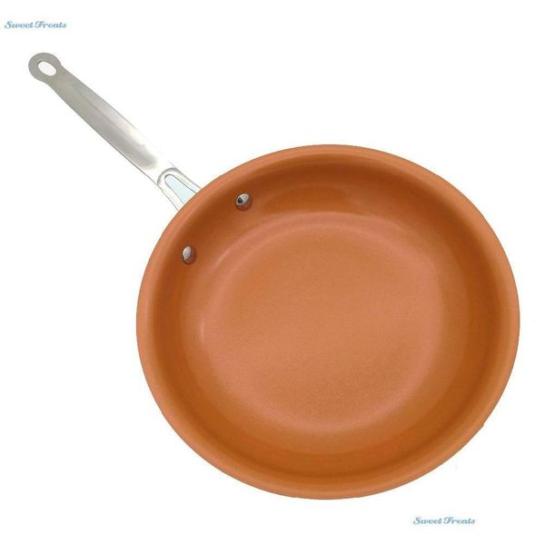 

cookware round non -stick copper frying pan with ceramic coating and induction cooking ,oven &dish jllral homeindustry