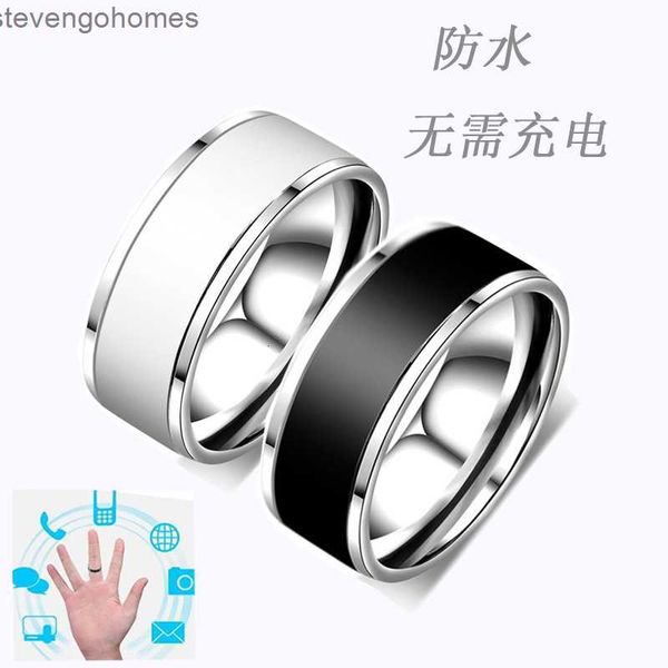 

accessories mobile phone label titanium steel wear black technology smart ring nfc, Silver