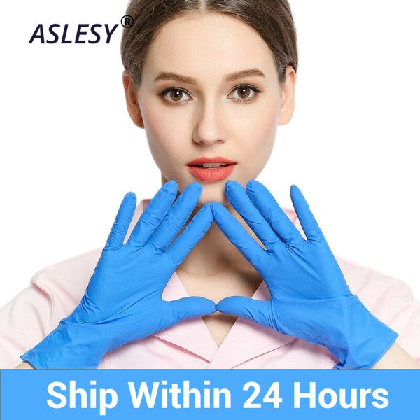 

for 100pcs disposable latex nitrile food laboratory cleaning rubber gloves multifunctional home tools 201022