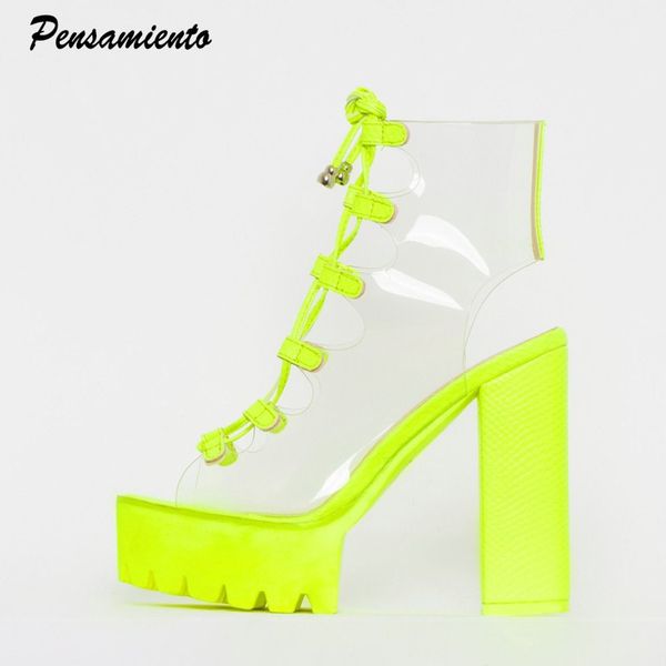 

summer thick soles corss tied women boots peep toe platform wedge high heels gladiator sandals casual female boots shoes y200723, Black