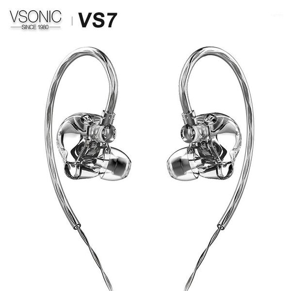 

vsonic vs7 iceberg resin version dynamic driver hifi audio in-ear earphone with 2 pin 0.78mm connector detachable cable1