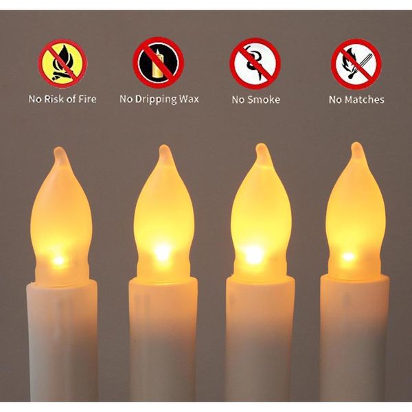 

12 pcs/set 2.1*16.5cm battery operated flameless led taper candles lights for wedding birthday churches christmas bbynmr bdesports