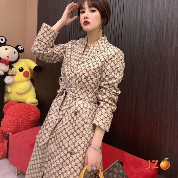 

new fashion women's woolen coat women's mid-length autumn and winter new temperament waist and thin knee coat, Black