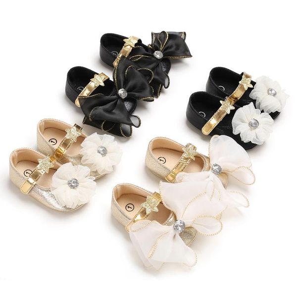 

first walkers toddler girl crib shoes bow princess fashion rhinestones soft sole born baby prewalker anti-slip autumn kids tslm1