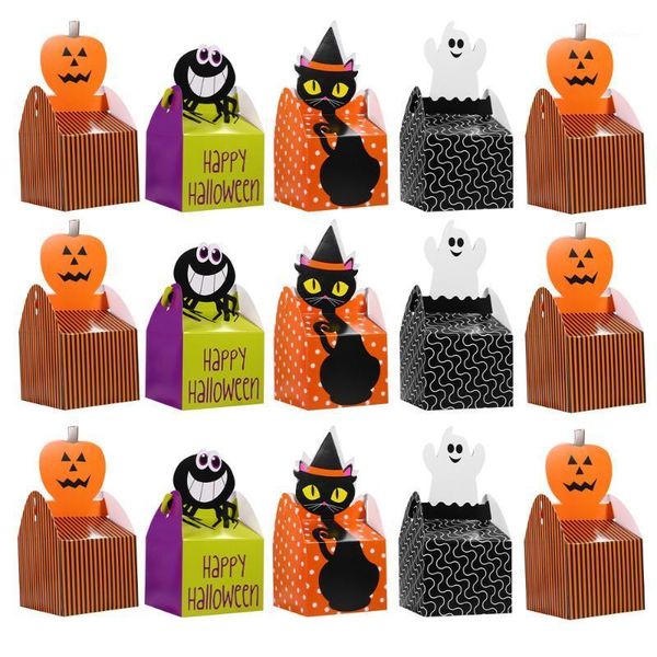 

32pcs gift box paper lovely halloween cookie box halloween gift for candy1