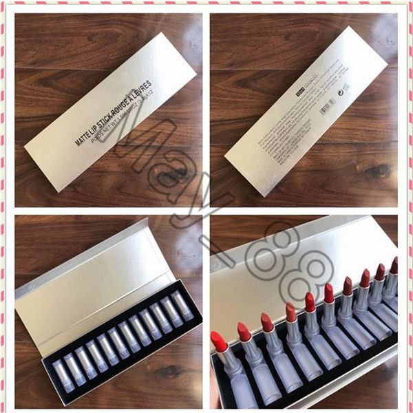 

2020 m brand new makeup 12pcs/set transparent tube lip make up set matte lipstick 12 color lipstick matte lasting lipstick beauty waterproof